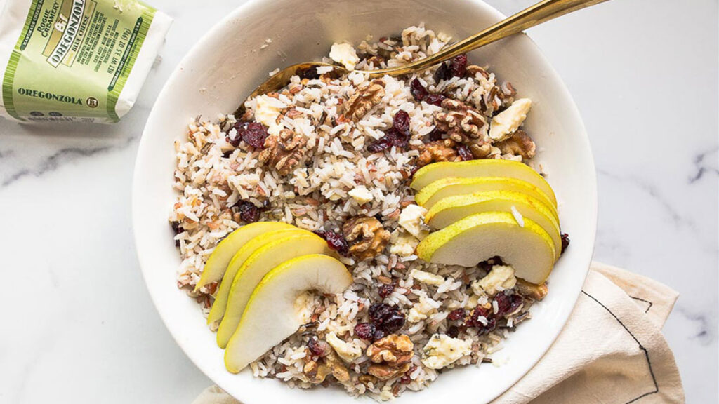 wild rice salad with Royal Riviera Pears