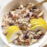 Wild Rice Salad Featuring Pears, Cranberry, and Blue Cheese