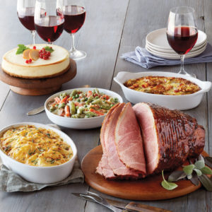 cozy christmas gourmet ham dinner