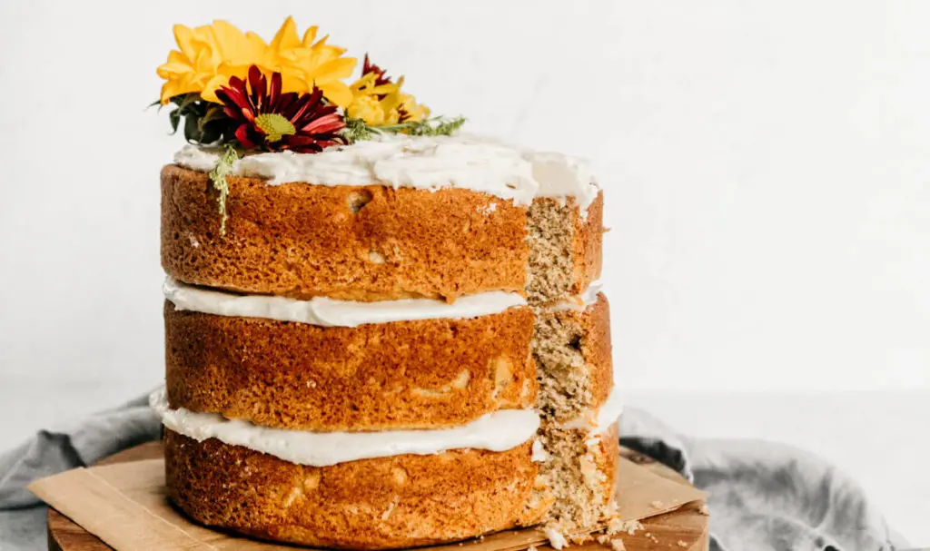 A photo of november birthdays pear spice cake.