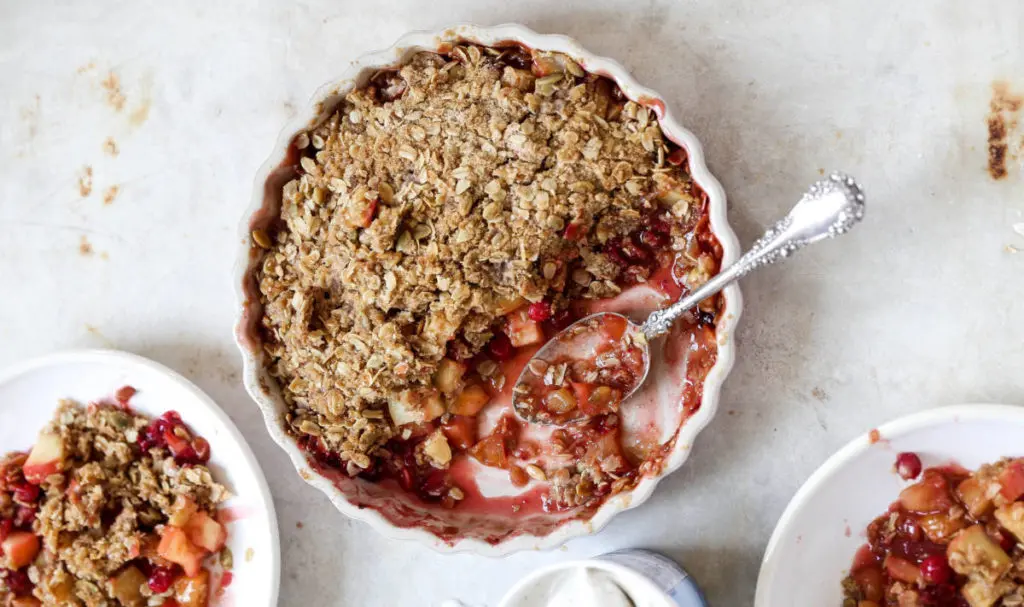 apple cranberry crisp