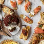 Make-Ahead Appetizer Board with Smoked Salmon Crostini