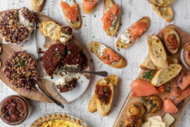 make-ahead appetizer spread with Harry & David appetizers