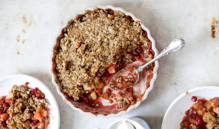 apple cranberry crisp