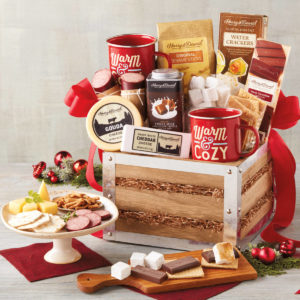 hot cocoa and s'mores gift basket