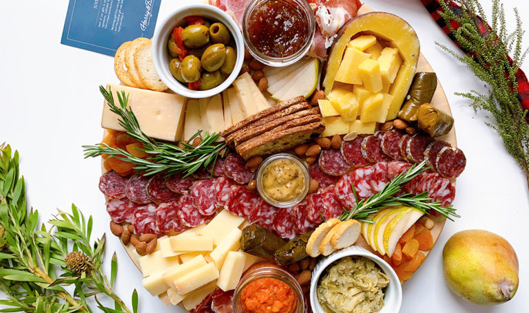charcuterie and cheese plate
