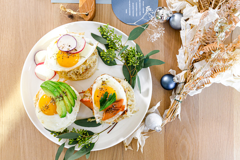 This is a phot of a latke recipe. Eggs Benedict.
