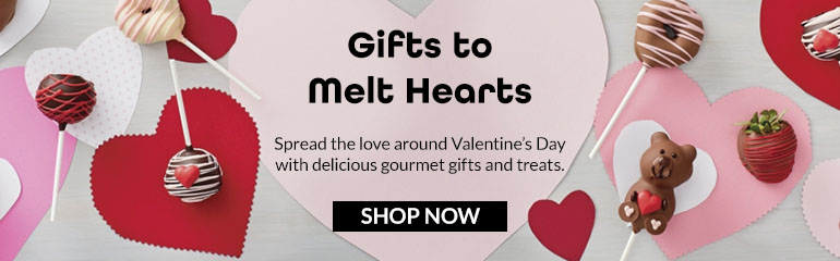 Harry & David Valentine's Day ad for chocolates.