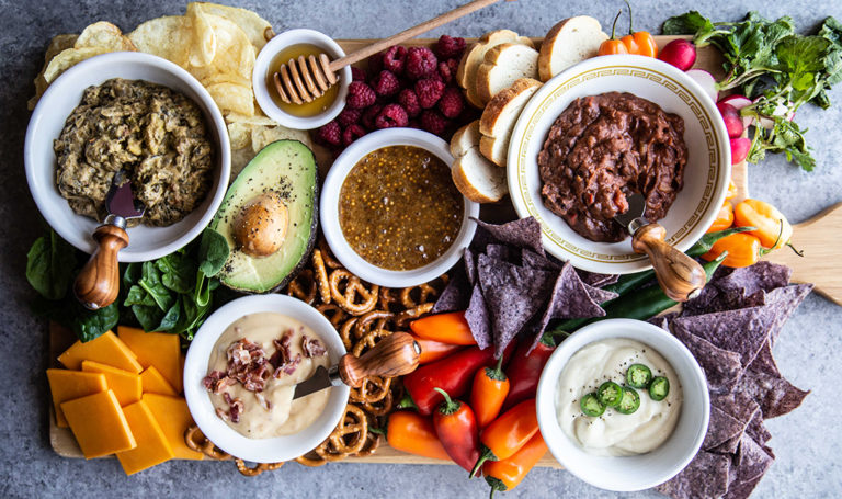 game day snack board