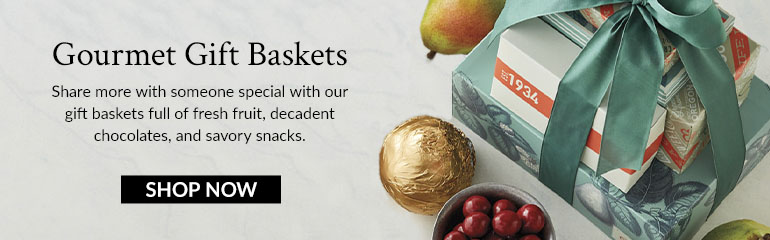 Gift giver. Banner ad for Harry & David gift baskets