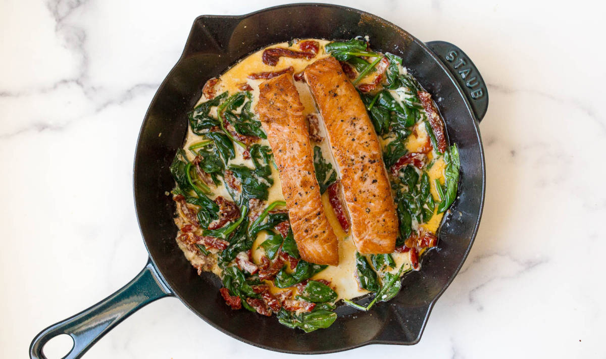 OnePan Salmon Recipe for Easy Valentine's Dinner The Table by Harry