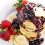 English Muffin French Toast with Berry Sauce