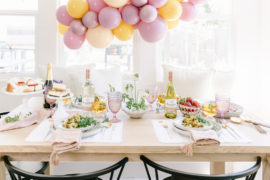 birthday dinner party tablescape