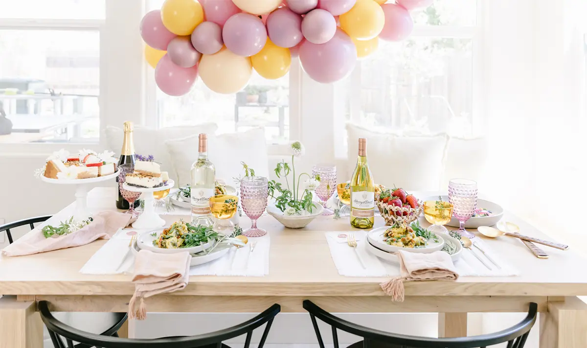 Thanksgiving Table with Food - Celebrations at Home