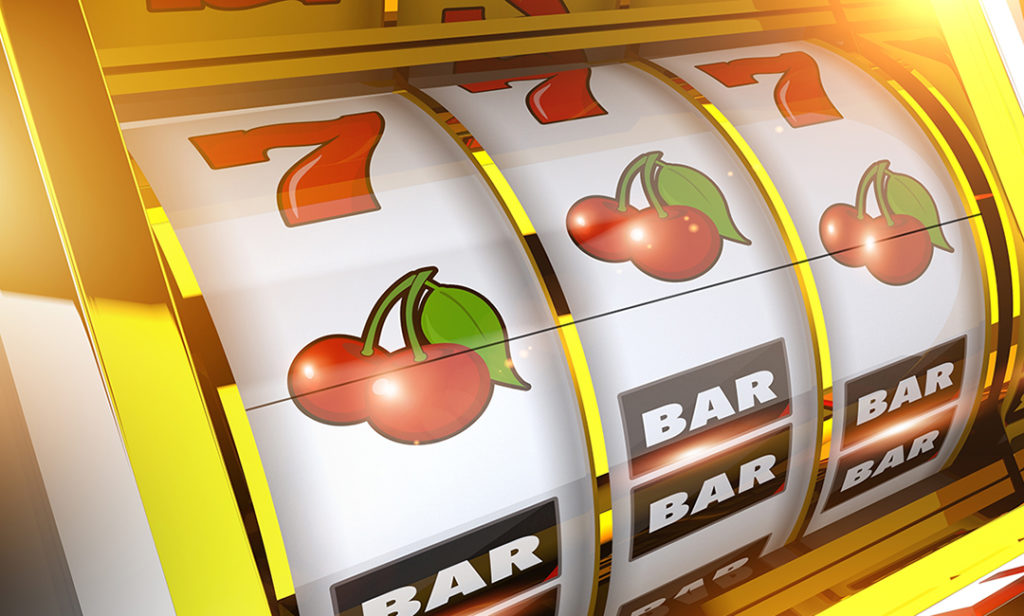 Cherry facts with a slot machine closeup.
