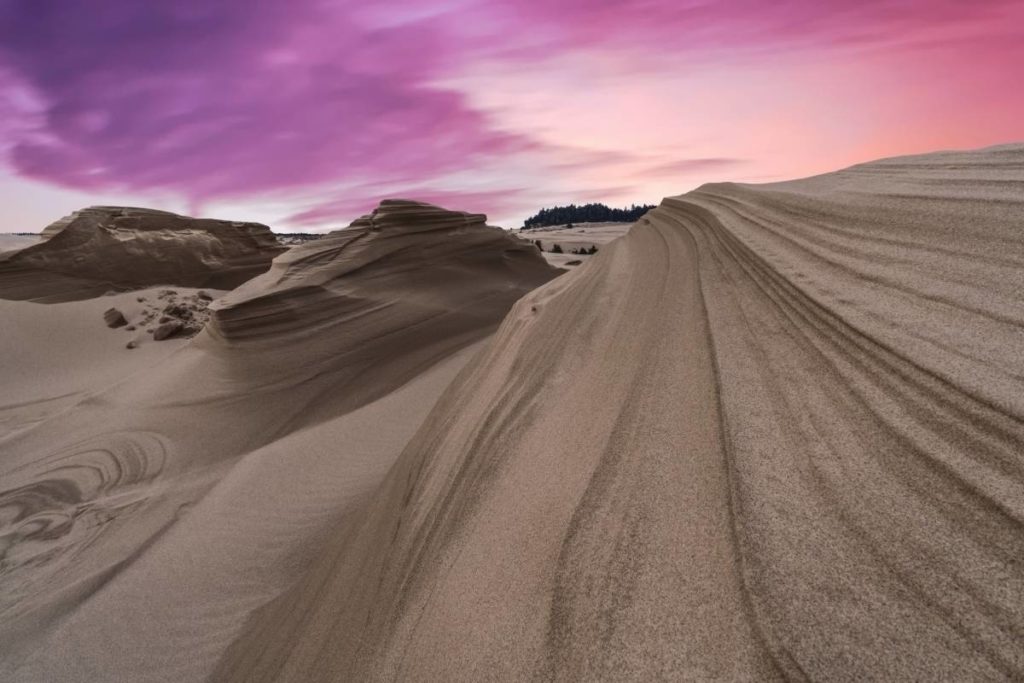 Father's Day trips with a sunset at the Oregon Dunes National Recreation Area.