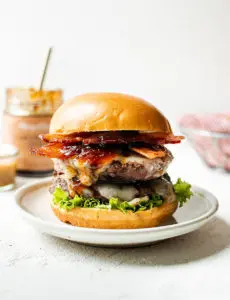 burger with bacon and cheese