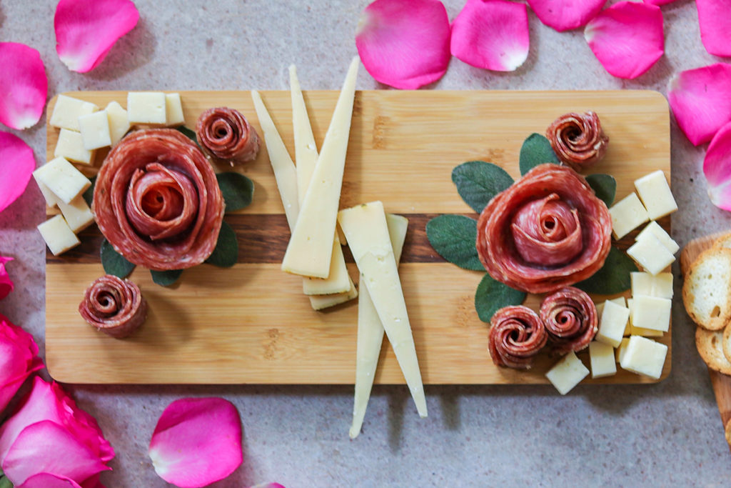 charcuterie board with cheese