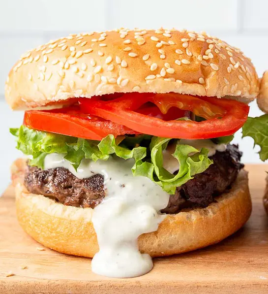 Last-minute Father's Day gift ideas with a burger oozing cheese.