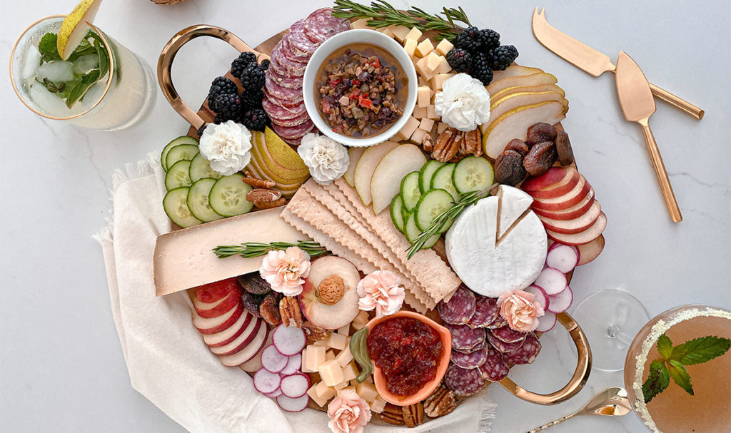 summer cocktail charcuterie board