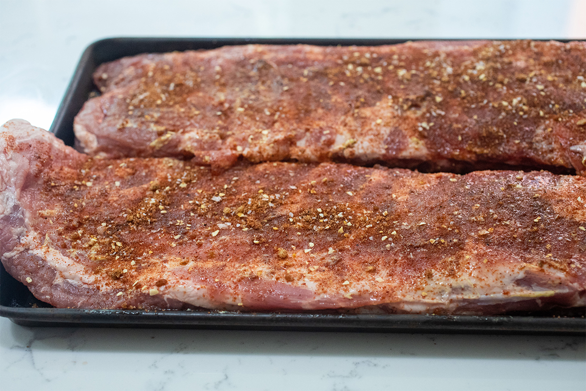 grilled ribs with rub