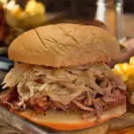 Elizabeth Karmel’s North Carolina-Style Pulled Pork Sandwiches with Lexington Coleslaw