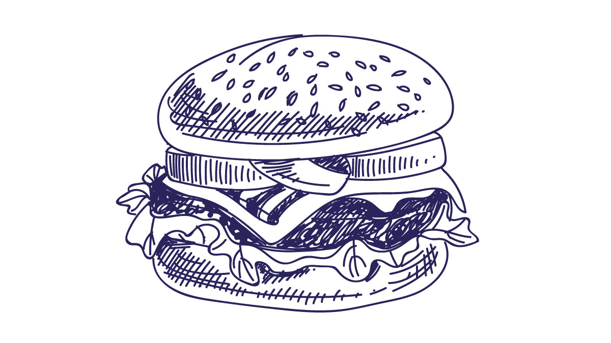 hamburger sketch