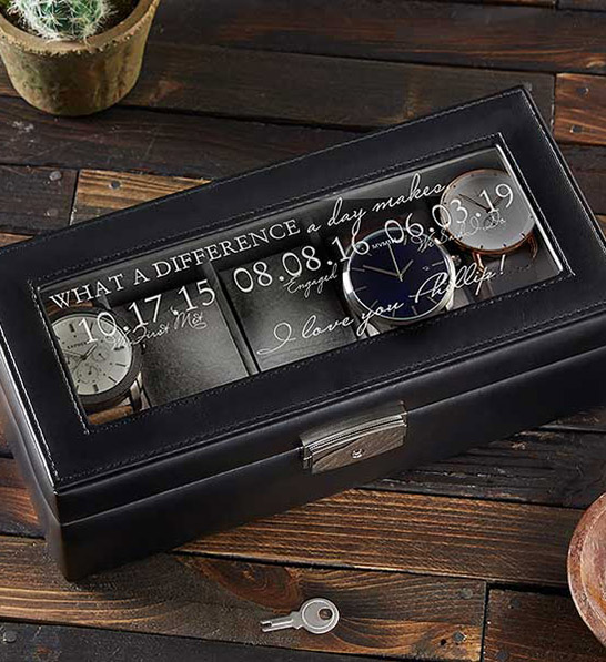 anniversary gift guide image - vegan leather watch case