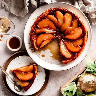 Pear tarte tatin.