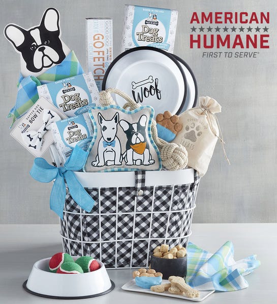 A photo of Max & Milo best furfriends gift basket