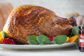 This is a photo of a smoked turkey