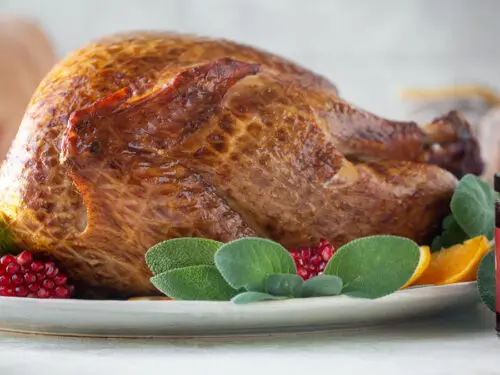 This is a photo of a smoked turkey