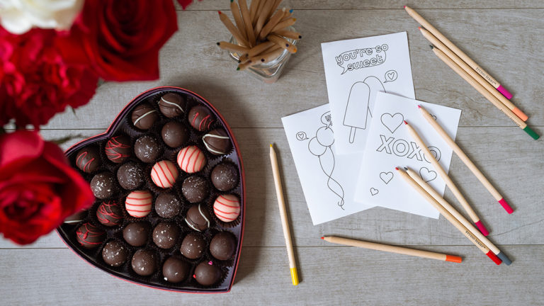 Cute Printable Valentine’s Day Cards and Coloring Pages