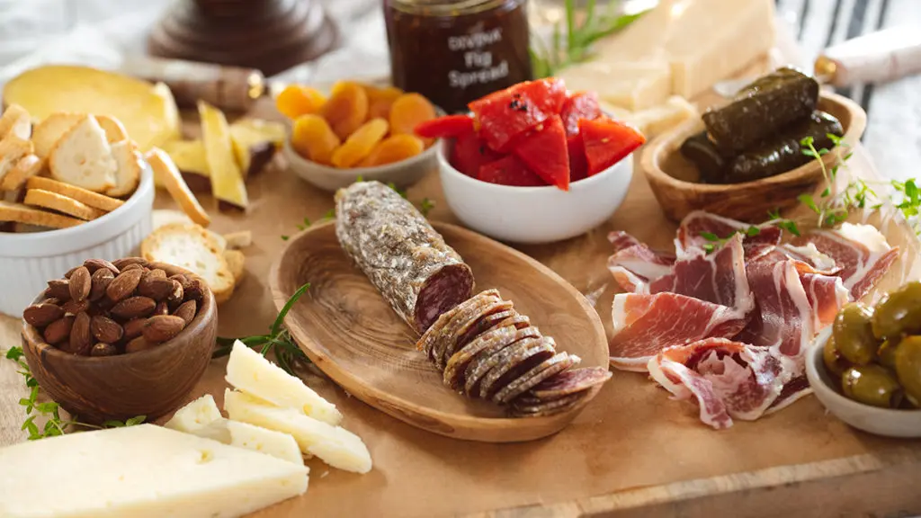 This is an image of a charcuterie board by chef Geoffrey Zakarian