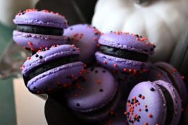 A photo of macarons on a plate