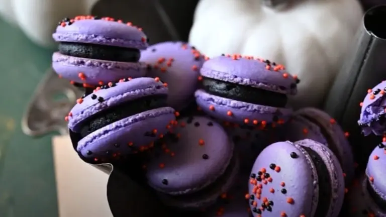 A photo of macarons on a plate