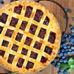 A photo of blueberry pie