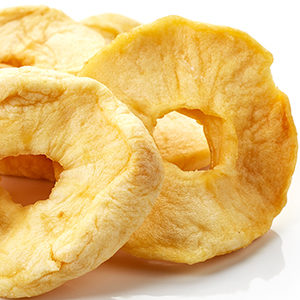 A photo of dried fruit with apple rings