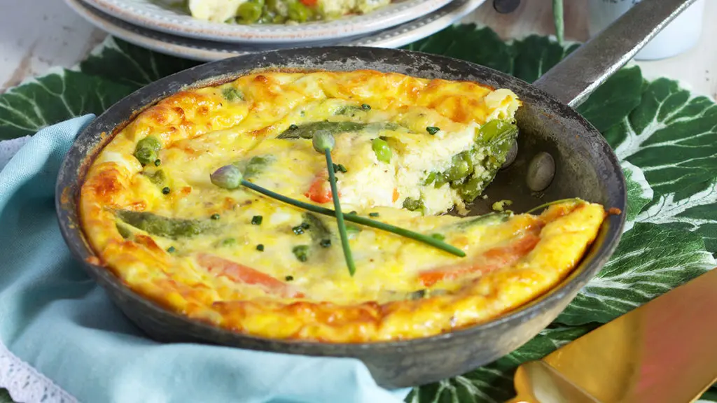 A photo of frittata in a pan