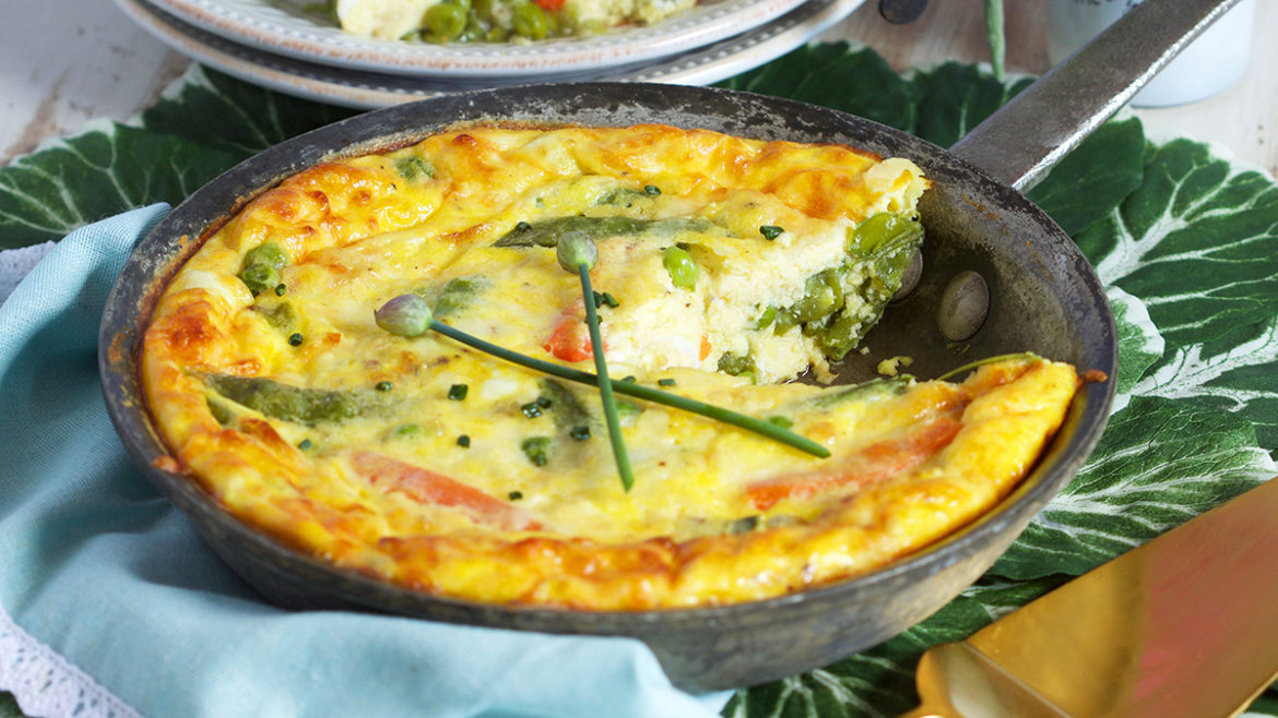Frittata Recipe with Bacon and Snap Peas | The Table by Harry & David