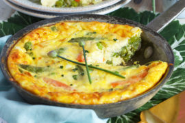 A photo of frittata in a pan