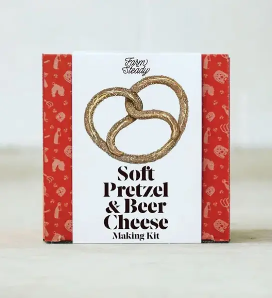 A photo of graduation gift ideas with a soft pretzel & beer cheese making kit