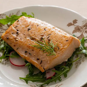 A photo of june recipes with a plate of salmon