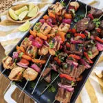 Chicken & Steak Kebabs With Seasonal Vegetables