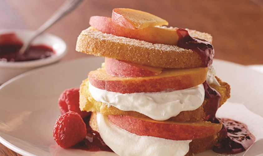 Layered Peaches and Cream Cake