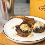 Pear and Gorgonzola Lamb Chops With a Pomegranate Smash Cocktail