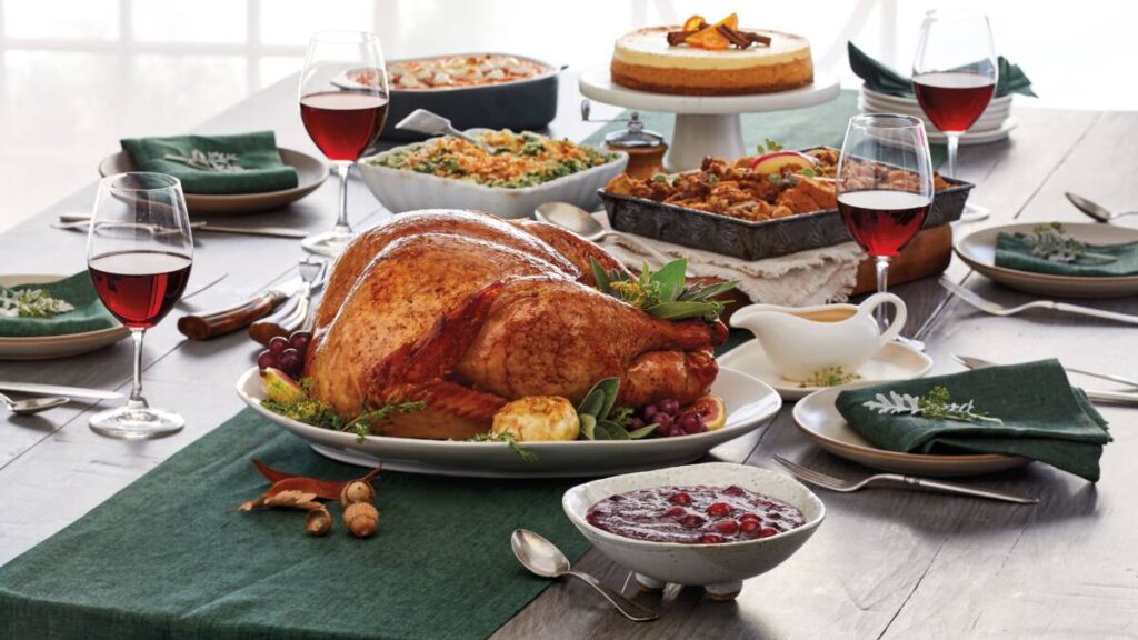 tryptophan turkey dinner on Thanksgiving