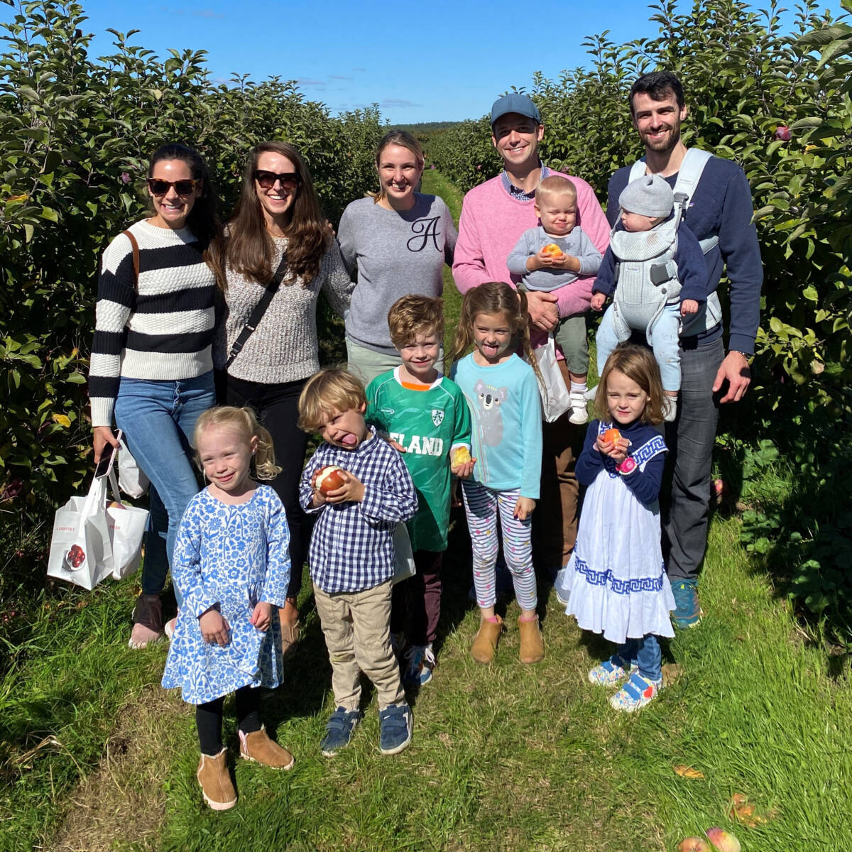 Alice's Table family in an orchard.