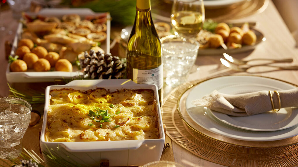 Geoffrey Zakarian holiday traditions with a table set for a holiday meal.