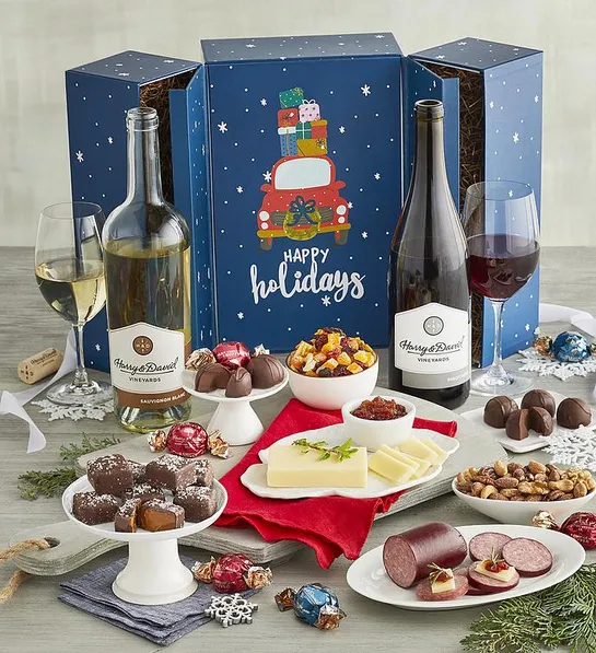 gift baskets sweet savory holiday gift box wine